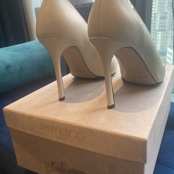 Jimmy Choo White Heels - Picture 3 of 5